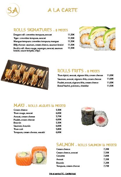 So Asian - Restaurant Asiatique Lyon - Menu Image 1